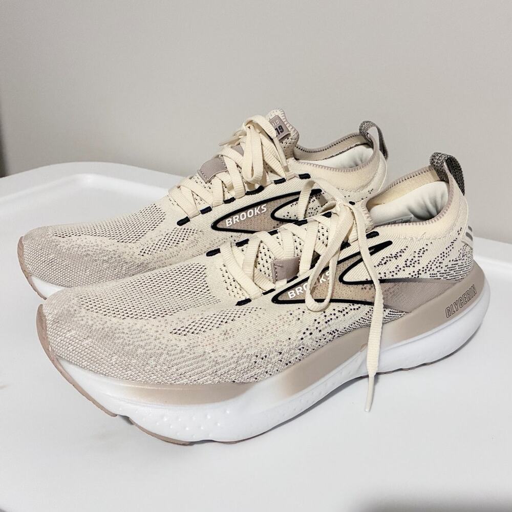 Brooks Glycerin 21 Stealthfit Womens Shoes Tan Beige Size 9